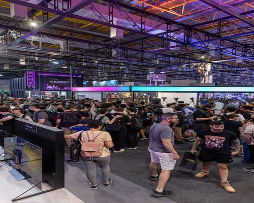 Gaming exhibition weekend showing event space and technology displays