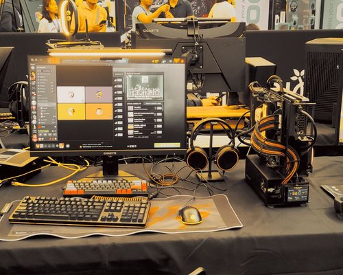 PC and Display technology room showcasing gaming monitors and setups